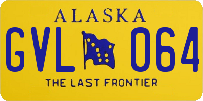 AK license plate GVL064
