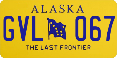 AK license plate GVL067