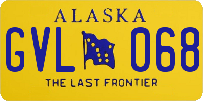 AK license plate GVL068