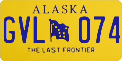 AK license plate GVL074