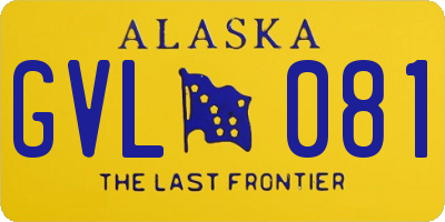 AK license plate GVL081