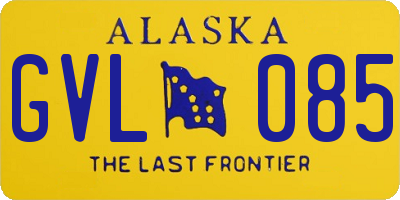 AK license plate GVL085