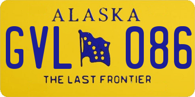 AK license plate GVL086