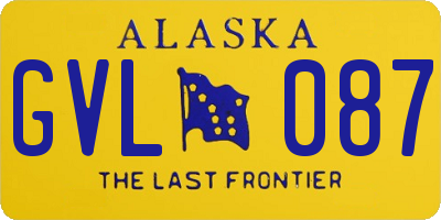 AK license plate GVL087