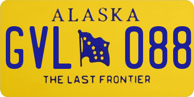 AK license plate GVL088