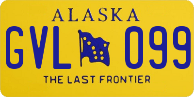 AK license plate GVL099