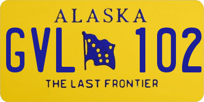 AK license plate GVL102