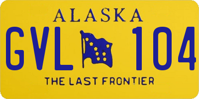 AK license plate GVL104