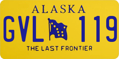 AK license plate GVL119