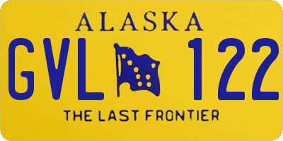AK license plate GVL122