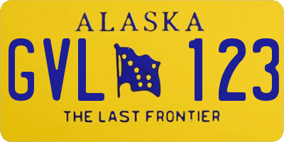 AK license plate GVL123