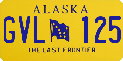 AK license plate GVL125