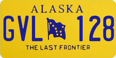 AK license plate GVL128