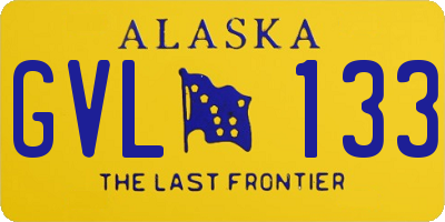 AK license plate GVL133