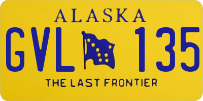AK license plate GVL135