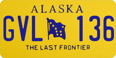 AK license plate GVL136