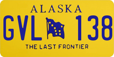 AK license plate GVL138