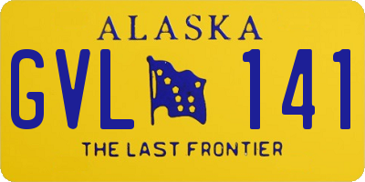 AK license plate GVL141