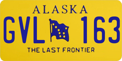 AK license plate GVL163