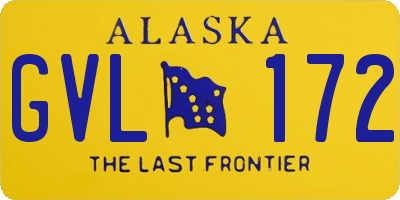 AK license plate GVL172
