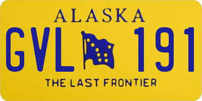 AK license plate GVL191