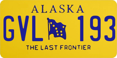 AK license plate GVL193