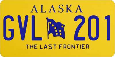 AK license plate GVL201