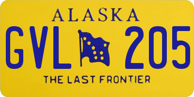 AK license plate GVL205