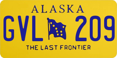 AK license plate GVL209