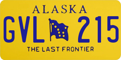 AK license plate GVL215