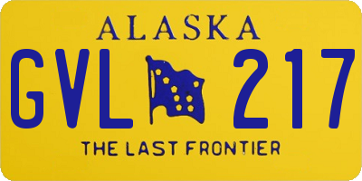 AK license plate GVL217