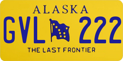 AK license plate GVL222