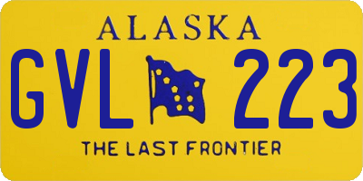 AK license plate GVL223
