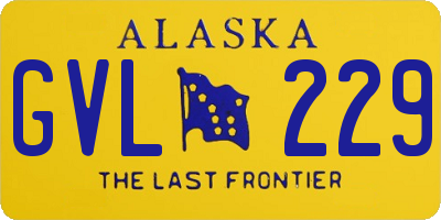AK license plate GVL229