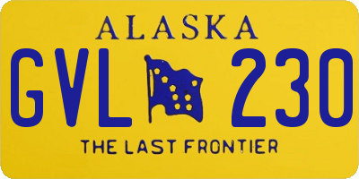 AK license plate GVL230