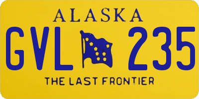 AK license plate GVL235