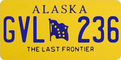 AK license plate GVL236