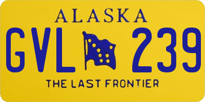 AK license plate GVL239