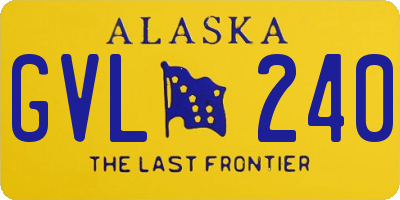 AK license plate GVL240