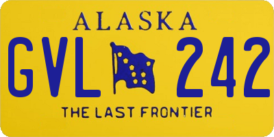 AK license plate GVL242