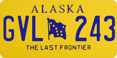 AK license plate GVL243