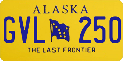 AK license plate GVL250