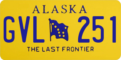 AK license plate GVL251