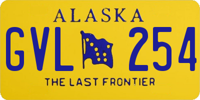 AK license plate GVL254