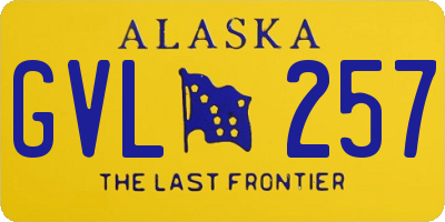 AK license plate GVL257