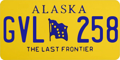 AK license plate GVL258