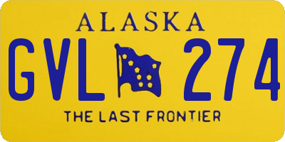 AK license plate GVL274