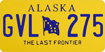 AK license plate GVL275