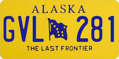 AK license plate GVL281