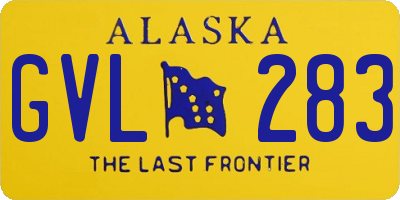 AK license plate GVL283